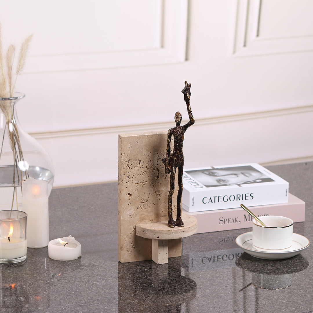 Moveable Man Sculpture by BEACON, a modern home decor figurine with adjustable limbs and artistic design.