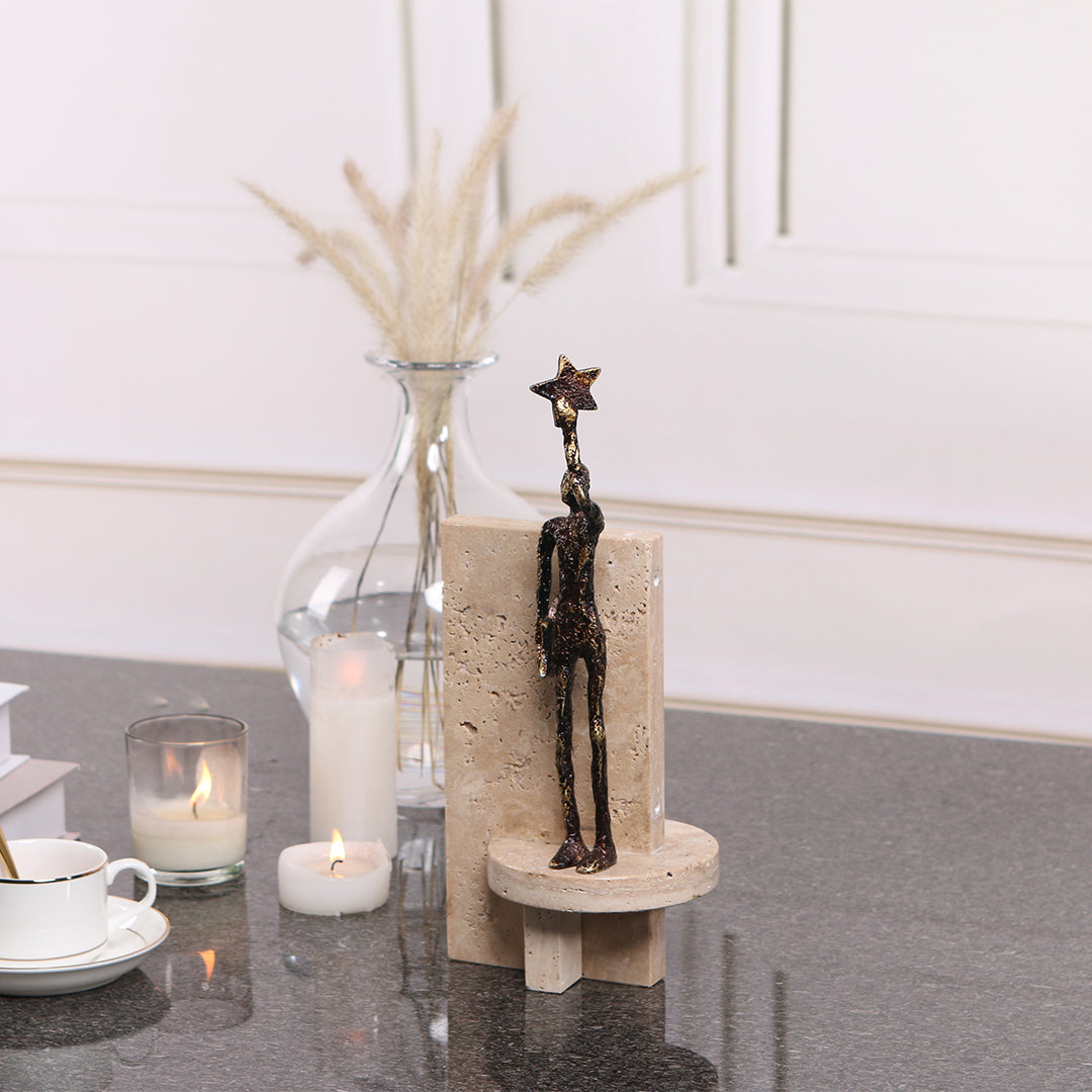 Moveable man sculpture from BEACON home decor figurines collection, showcasing a modern, artistic metal figure.