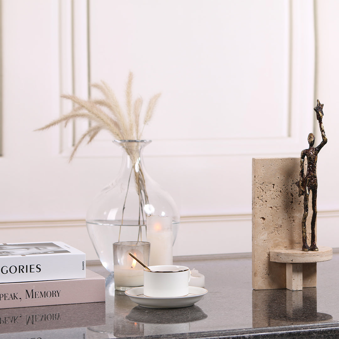 BEACON moveable man sculpture, home decor figurine with articulated limbs, modern artistic design for stylish interior decoration