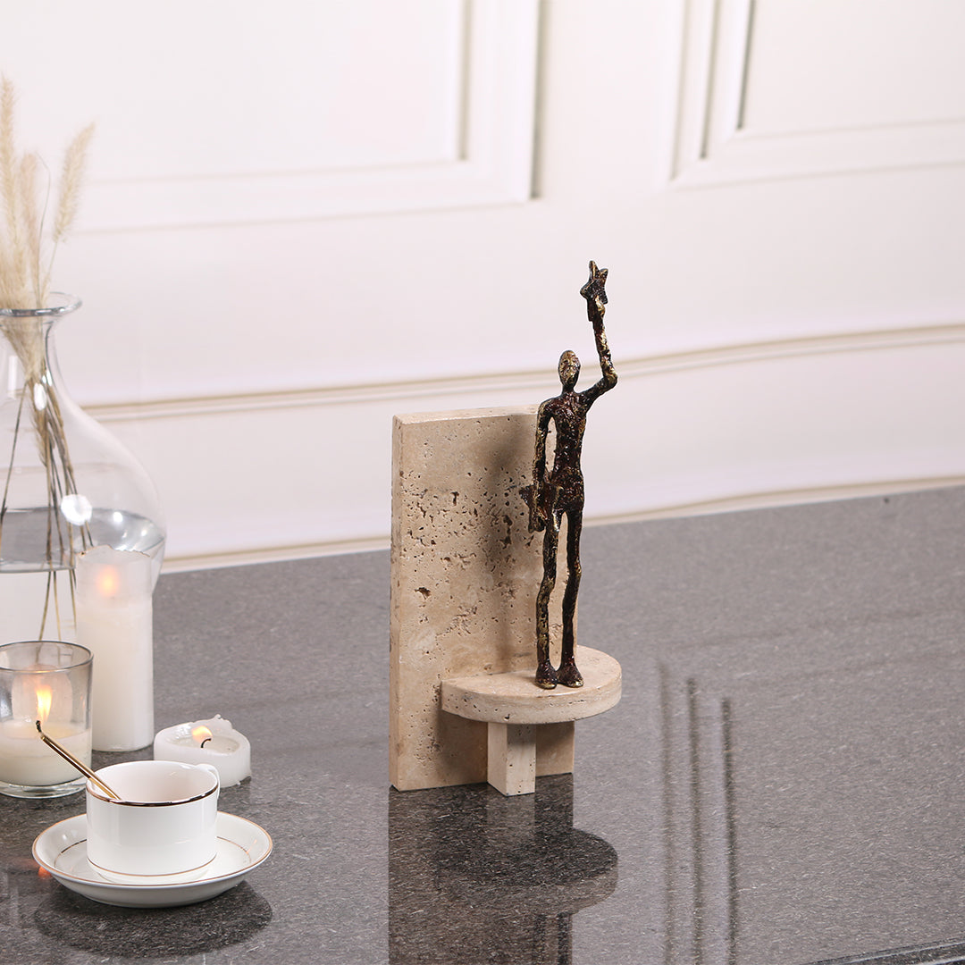 Moveable Man sculpture by BEACON, a modern home decor figurine featuring a dynamic pose and detailed craftsmanship.