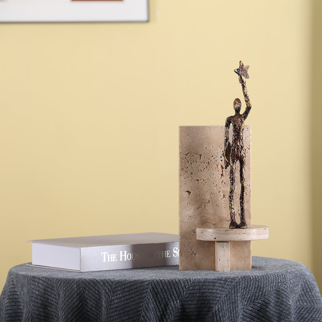Moveable Man Sculpture from BEACON home decor figurines, featuring a modern, artistic design with adjustable limbs and a sleek finish.