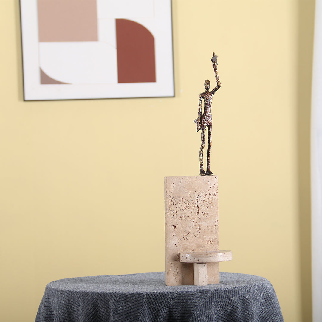 Moveable Man Sculpture from BEACON, a stylish home decor figurine with articulated joints and modern design.