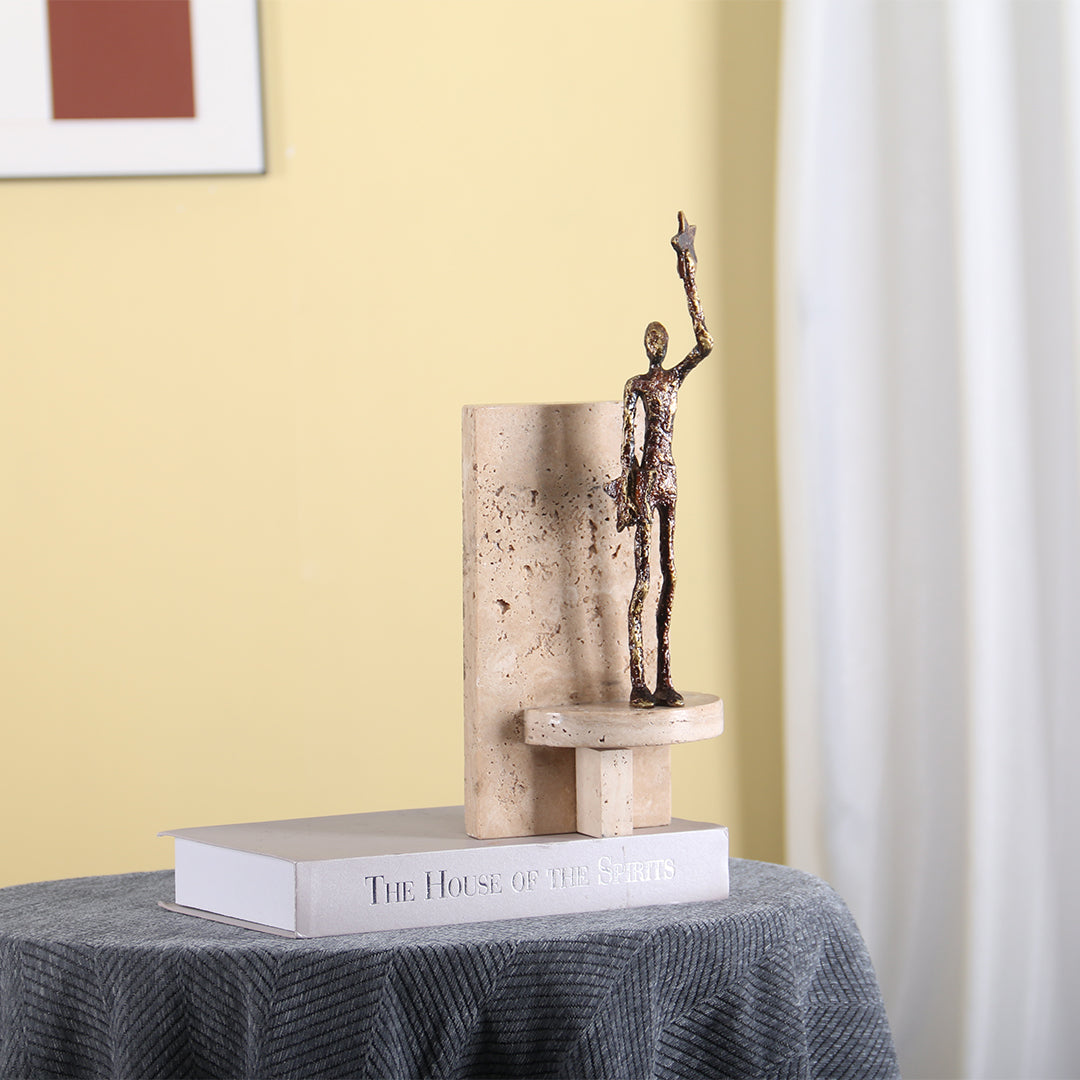 Moveable man sculpture from BEACON, a stylish home decor figurine with adjustable limbs, perfect for modern interior accents.