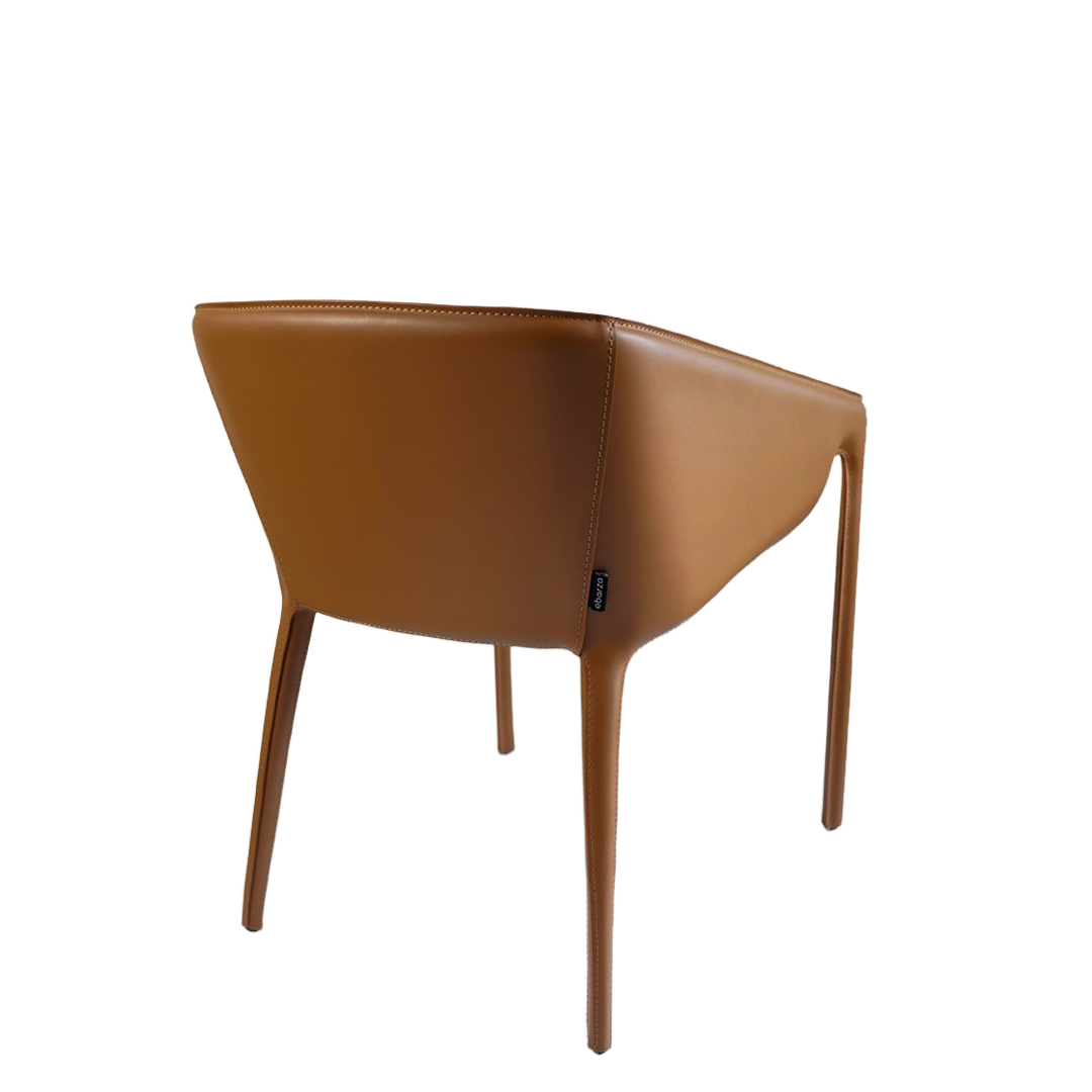 Mycroft Chair DJ752-1 Caramel lounge chair by BEACON with plush caramel fabric, modern design, and comfortable seating.