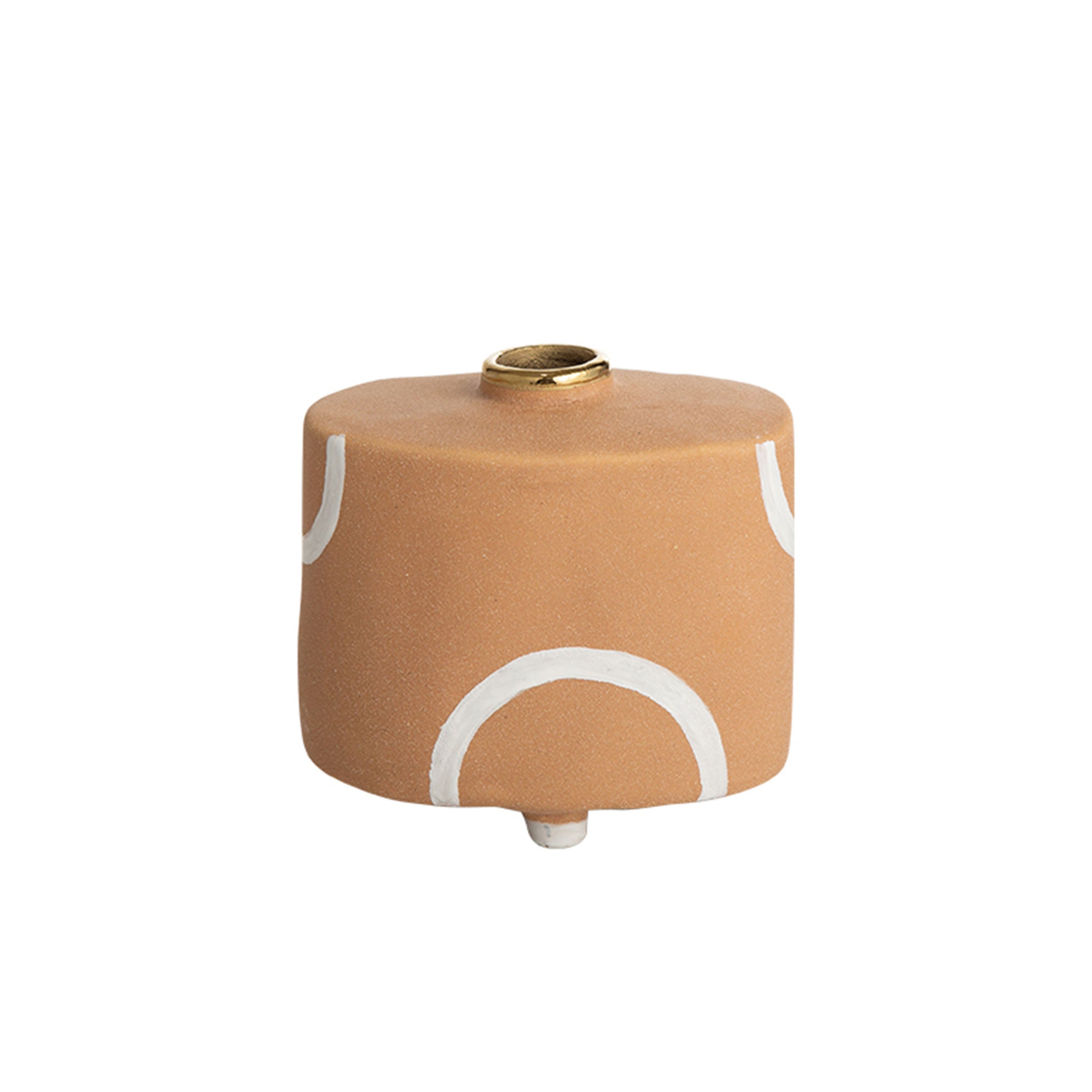 Narrow flat brown glass vase from BEACON, designed for decorative floral arrangements or modern home decor.