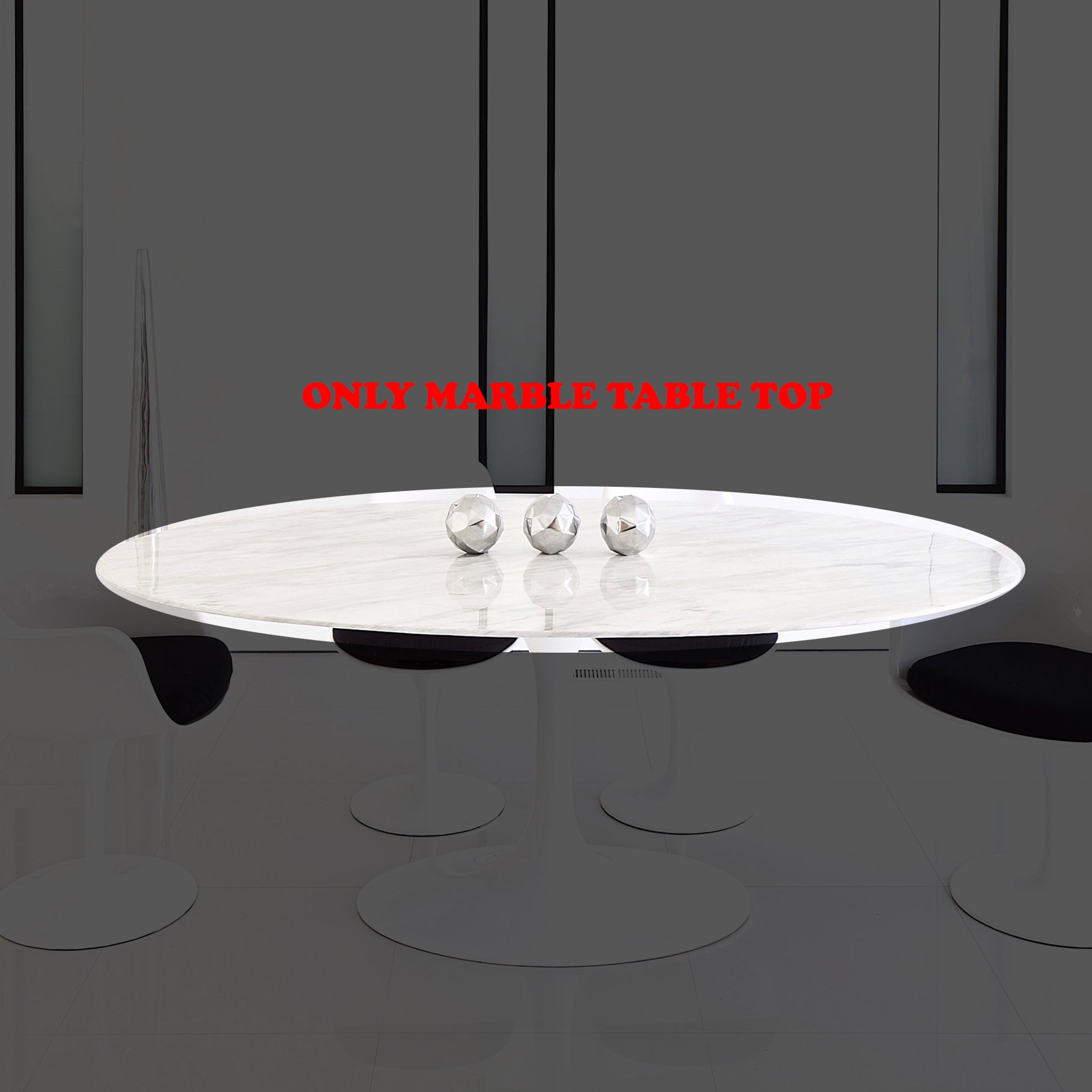 Natural Marble Round Dining Table Top 100cm Bp8077-T100 -  Table Tops - ebarza Furniture UAE | Shop Modern Furniture in Abu Dhabi & Dubai - مفروشات ايبازرا في الامارات | تسوق اثاث عصري وديكورات مميزة في دبي وابوظبي