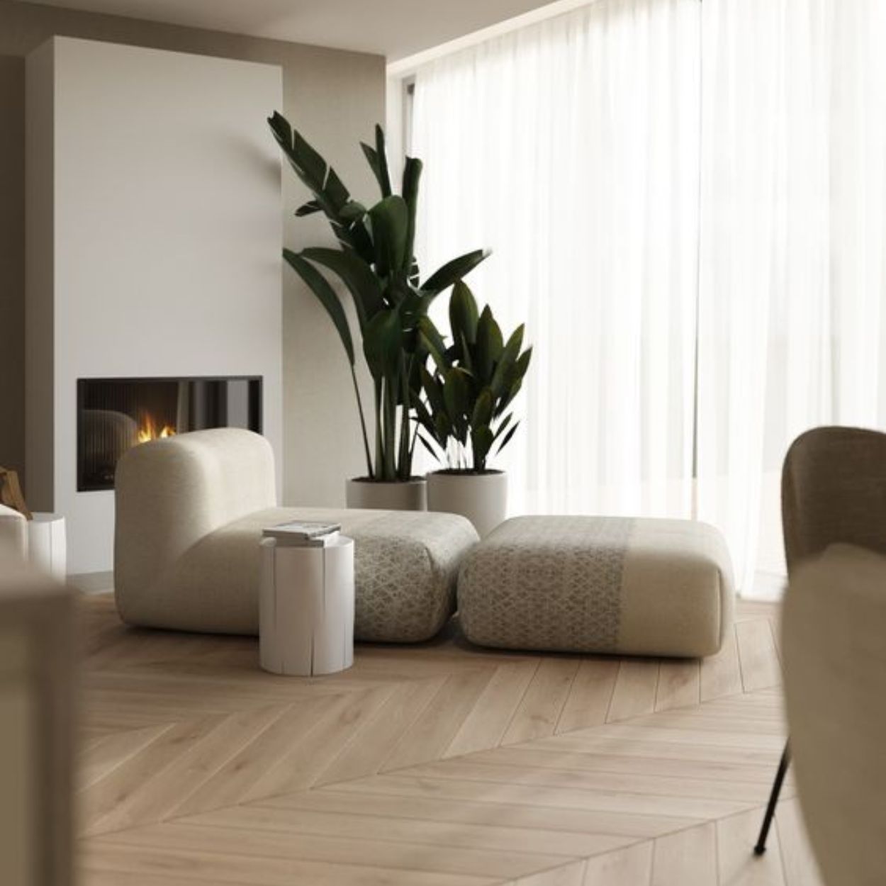 Natural oak veneer parquet flooring, T&G style, by BEACON, showcasing warm wood grain and polished surface.