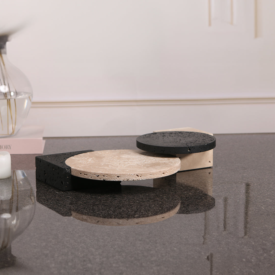 Natural stone tray by BEACON, model KC3017L, rectangular tray with a smooth, polished surface for serving or display.