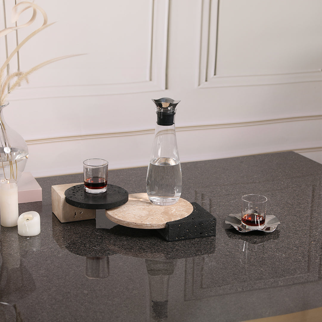 Natural stone tray by BEACON, model KC3017L, featuring a sleek rectangular design ideal for serving or decorative use.