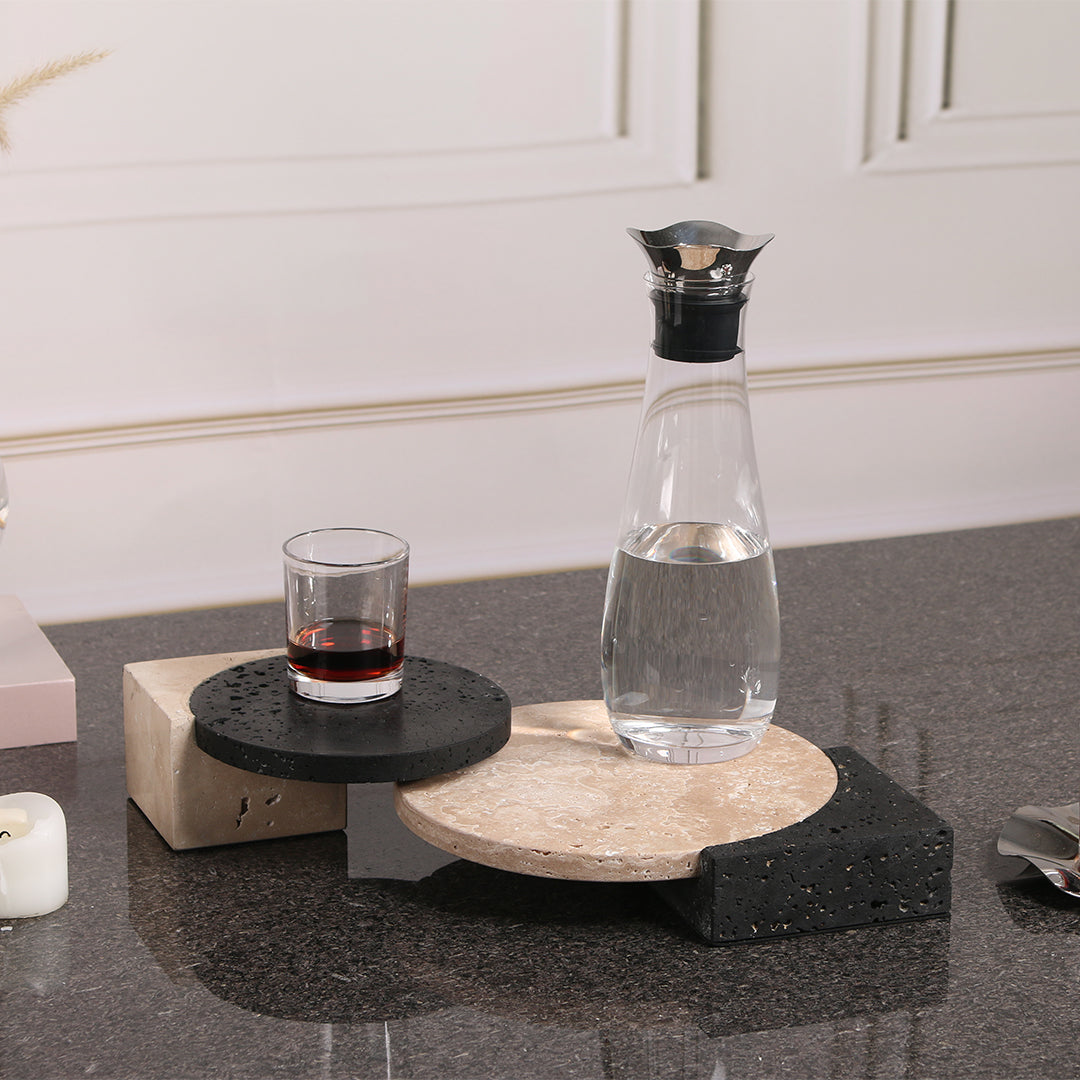 Natural stone tray by BEACON, model KC3017S, featuring a smooth, polished surface ideal for serving or decorative display.