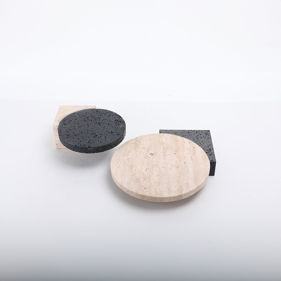 Natural stone tray by BEACON, SKU KC3017S, showcasing a smooth, polished surface ideal for serving or decorative display.