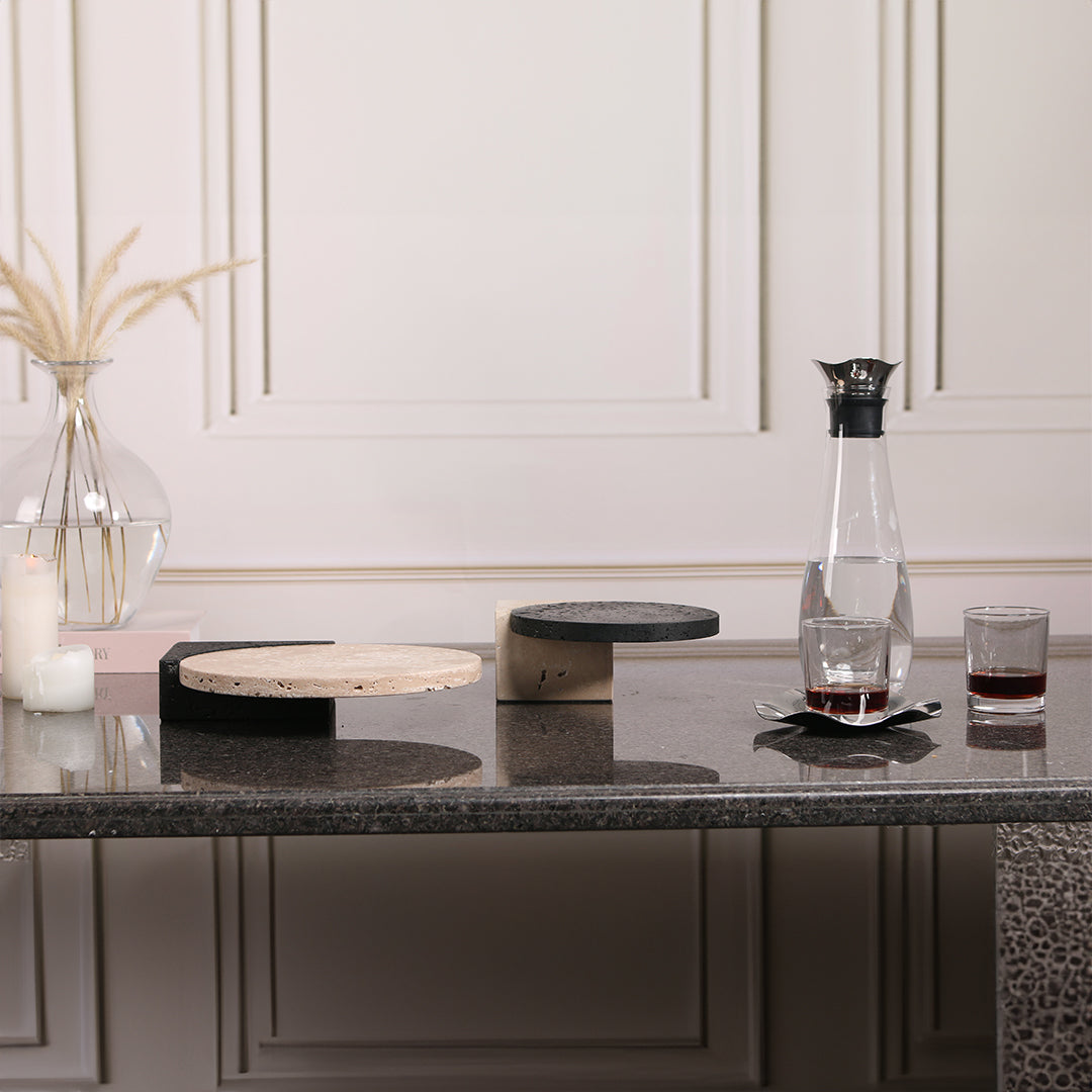 Natural stone tray by BEACON, model KC3017S, showcasing a smooth, polished surface ideal for serving or decoration.