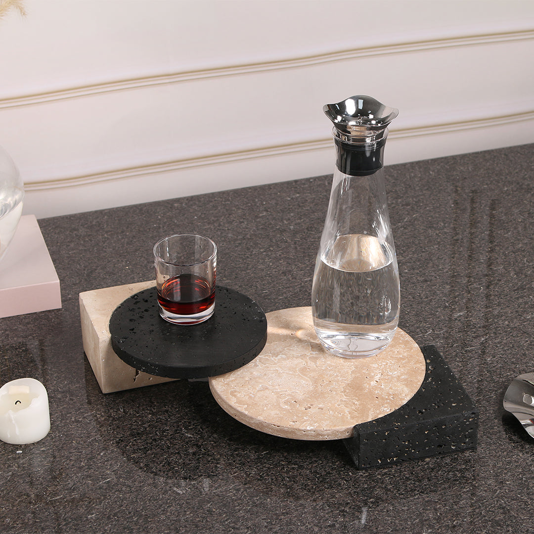 Natural stone tray from BEACON SDKDG, model KC3017S, showcasing a smooth, durable surface ideal for serving or decorative use.