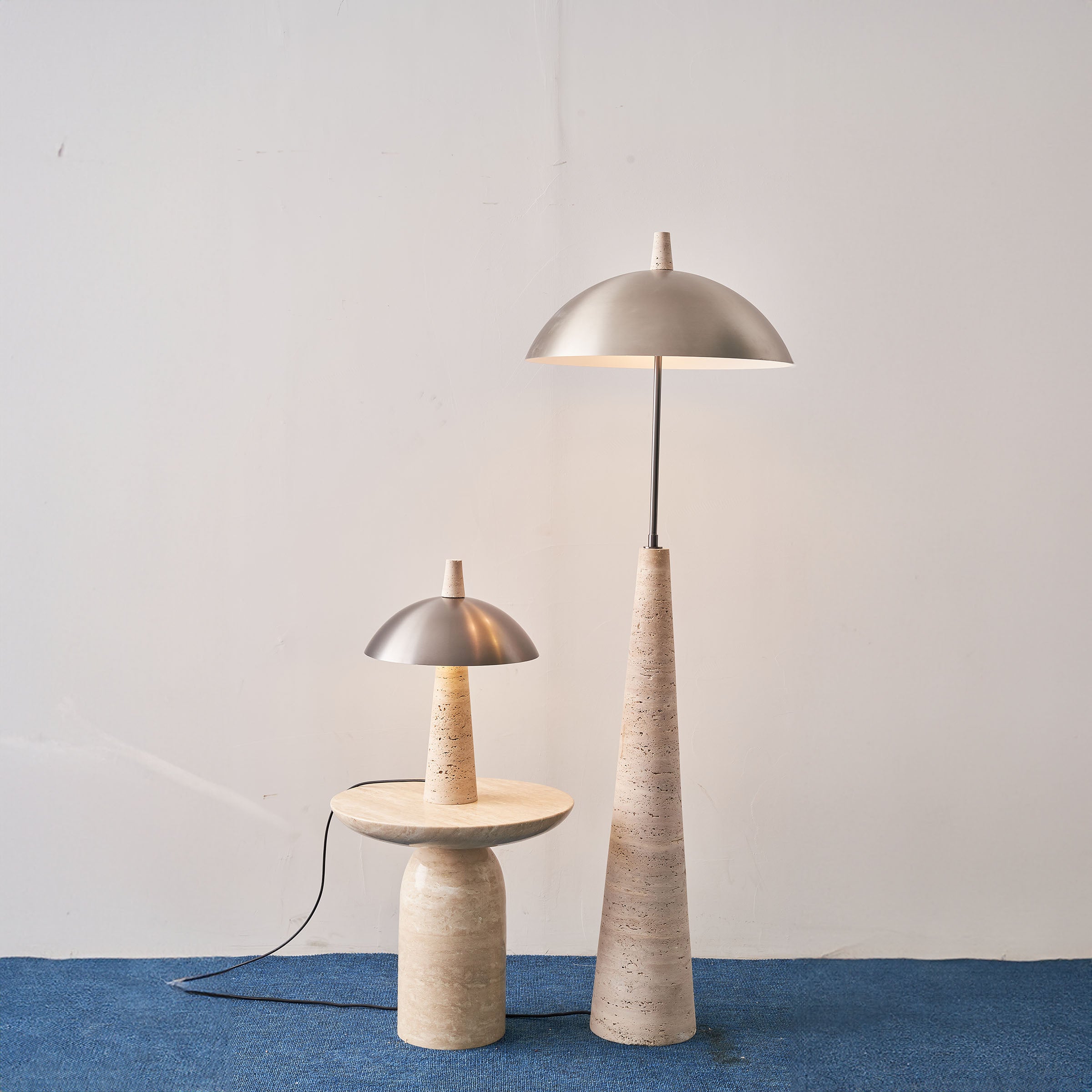 Natural  Travertine Floor Lamp JA-015F -  Floor Lamps - ebarza Furniture UAE | Shop Modern Furniture in Abu Dhabi & Dubai - مفروشات ايبازرا في الامارات | تسوق اثاث عصري وديكورات مميزة في دبي وابوظبي