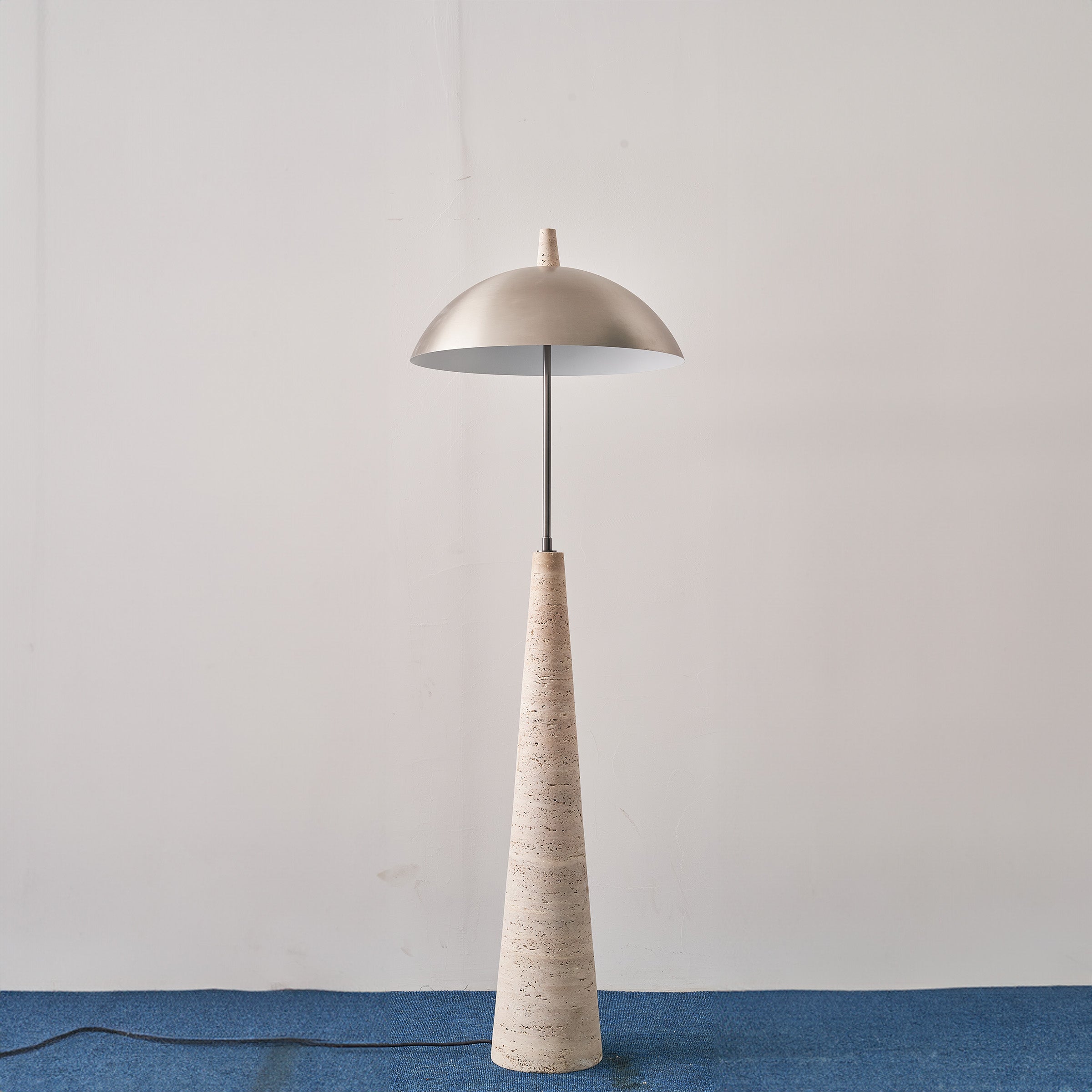 Natural travertine floor lamp by BEACON (JIADG), model JA-015F, featuring a sleek, elegant design suitable for modern living spaces.