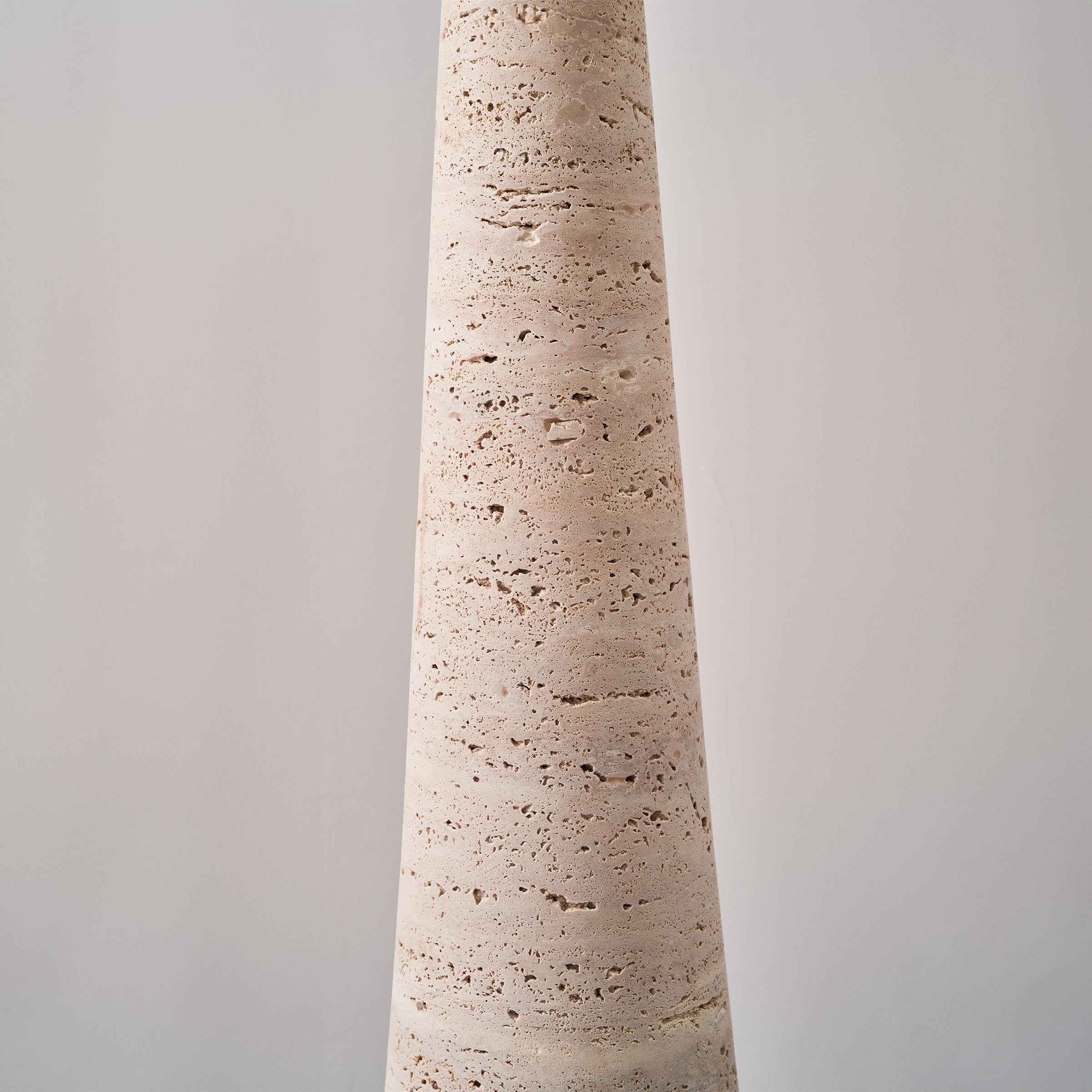 Natural travertine floor lamp by BEACON JIADG, JA-015F, featuring a sleek stone base and modern design for stylish lighting.