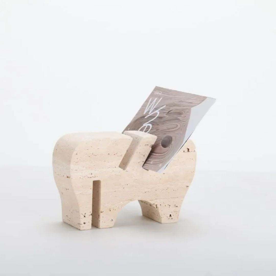 BEACON Nature’s Touch-Stone Card Holder for elegant desk organization, featuring a decorative stone design for home decor.
