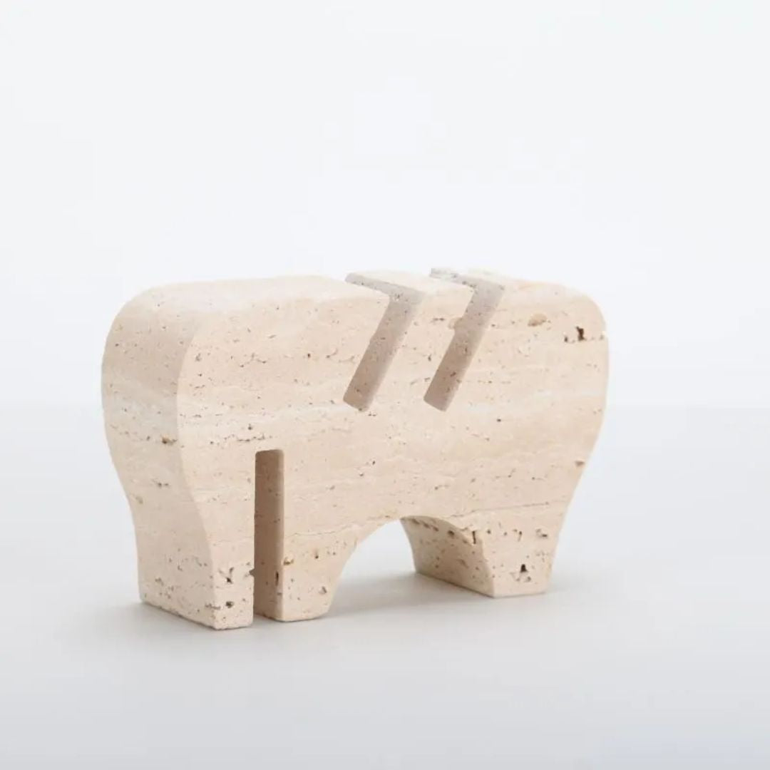 BEACON Nature’s Touch Stone Card Holder for elegant desk organization, a stylish home decor figurine with natural stone design.