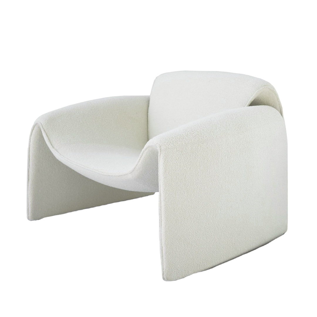 White beige Drancy armchair by BEACON with plush upholstery and modern design, perfect for contemporary living spaces.