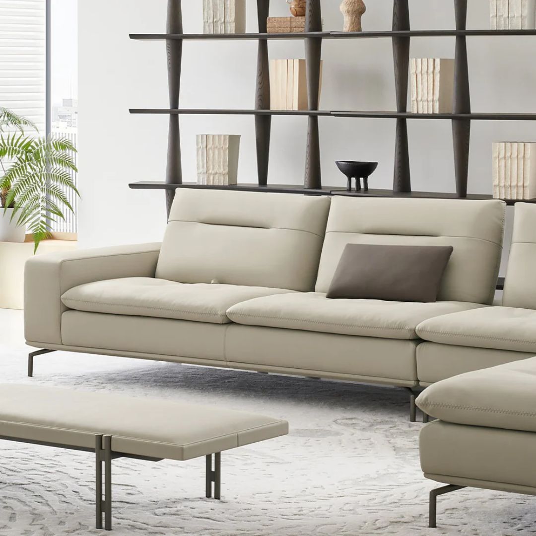 BEACON Nexus 2 Seater Left Arm Modular Sofa in neutral fabric, showcasing plush cushions and modern design.