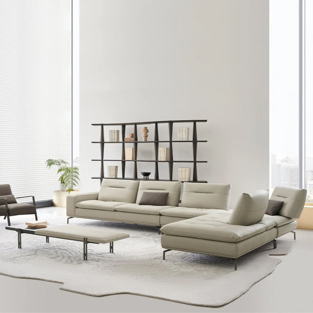 BEACON Nexus 2 Seater Left Arm Modular Sofa in neutral fabric, showcasing its contemporary design and plush seating.