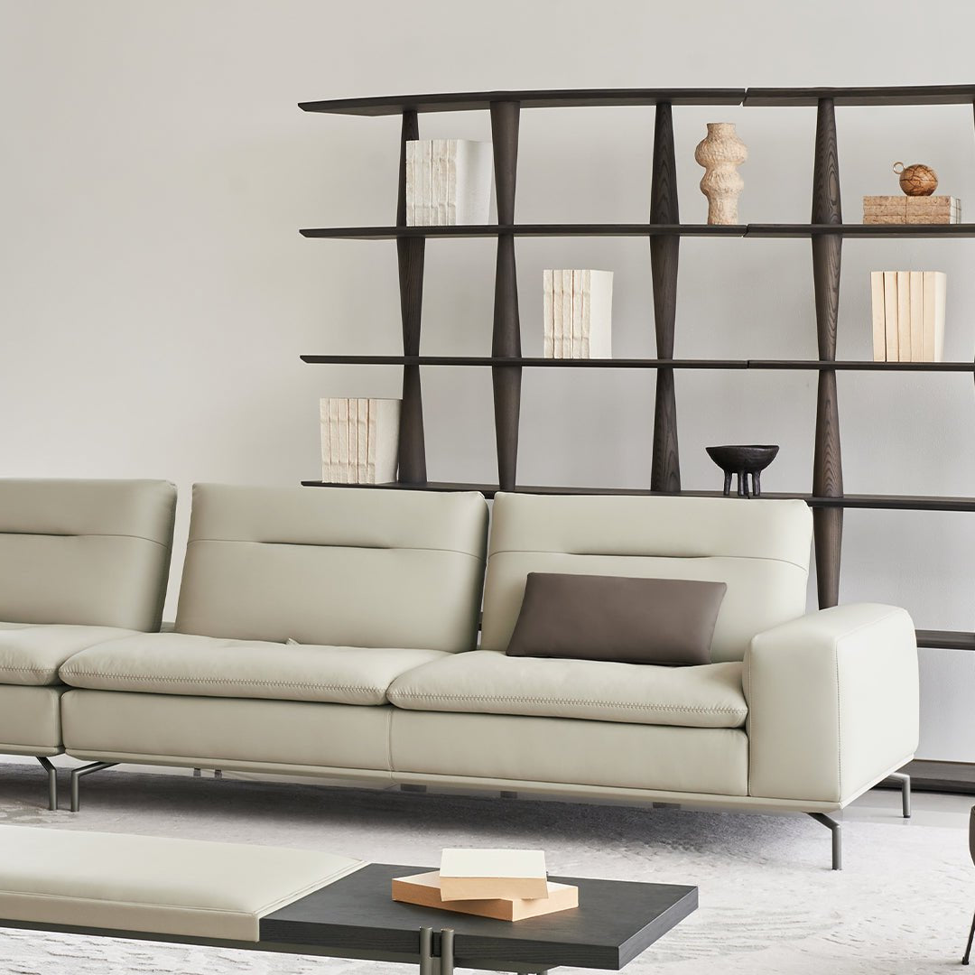 BEACON Nexus 2 Seater Right Arm Modular Sofa in neutral fabric, showing the arm and modern design for living room decor.