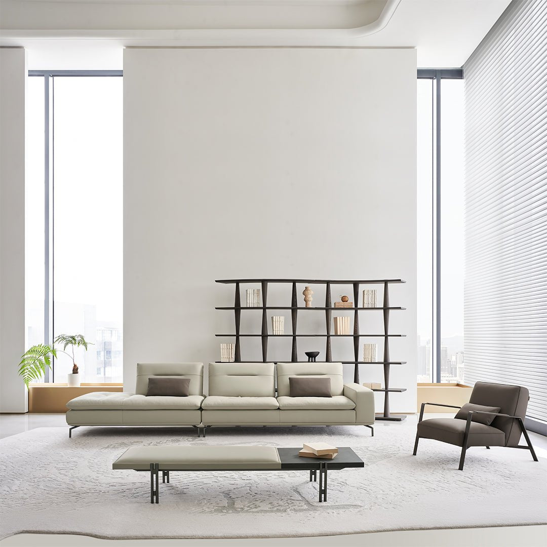 BEACON Nexus 2 Seater Right with Arm Modular Sofa in modern fabric, showing clean lines and plush seating.