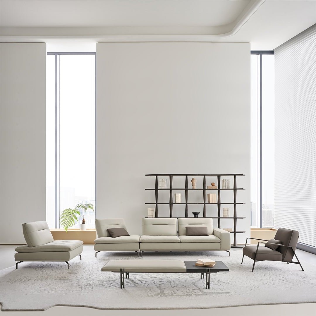 Nexus 2 Seater Right Arm Modular Sofa by BEACON, featuring a contemporary design with armrest and plush seating.