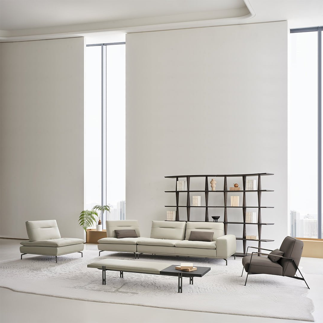 Nexus 2-seater right arm modular sofa by BEACON, with plush cushions and modern design, featuring a right armrest and fabric upholstery.