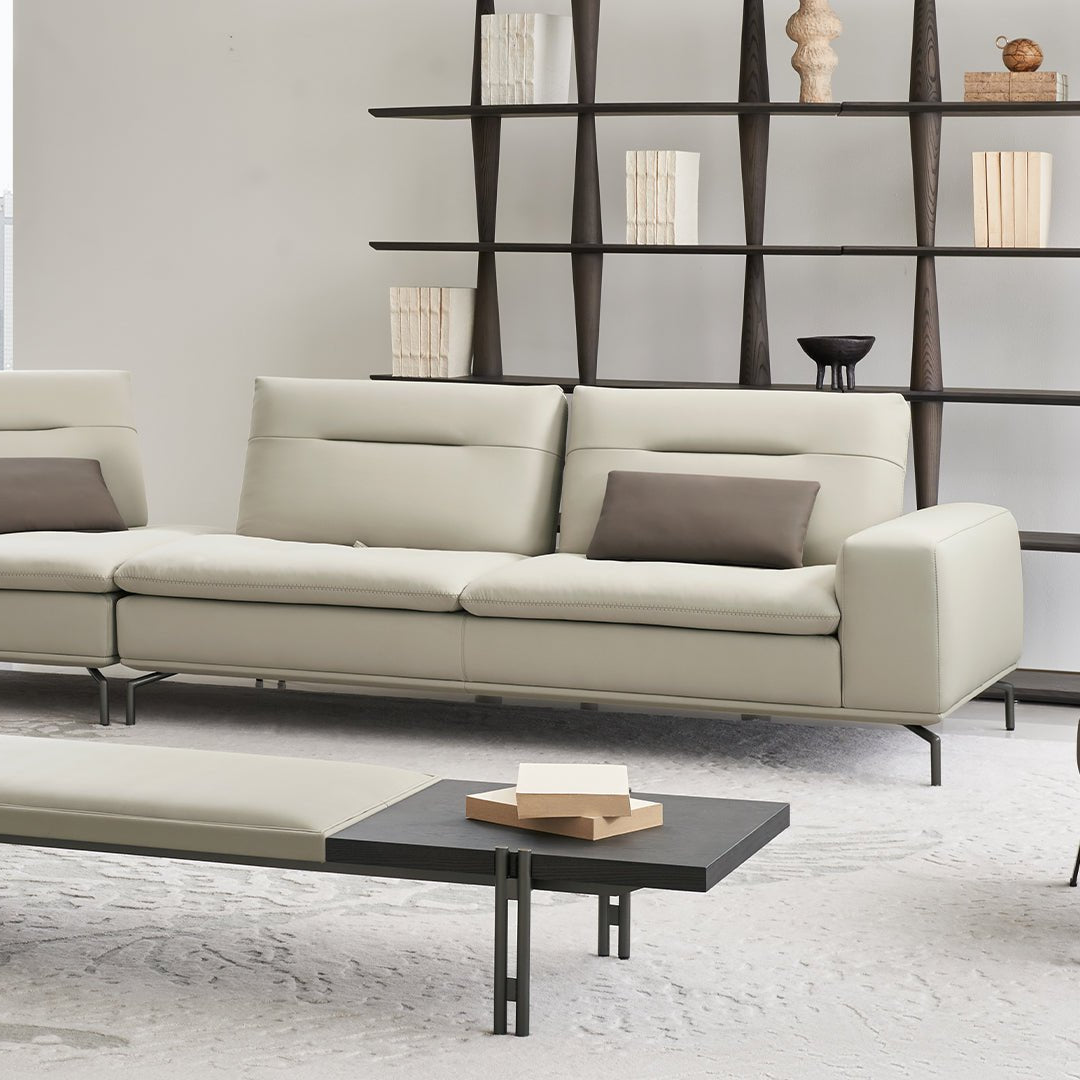 Nexus 2 Seater Right with Arm modular sofa by BEACON, featuring plush fabric upholstery and modern design.