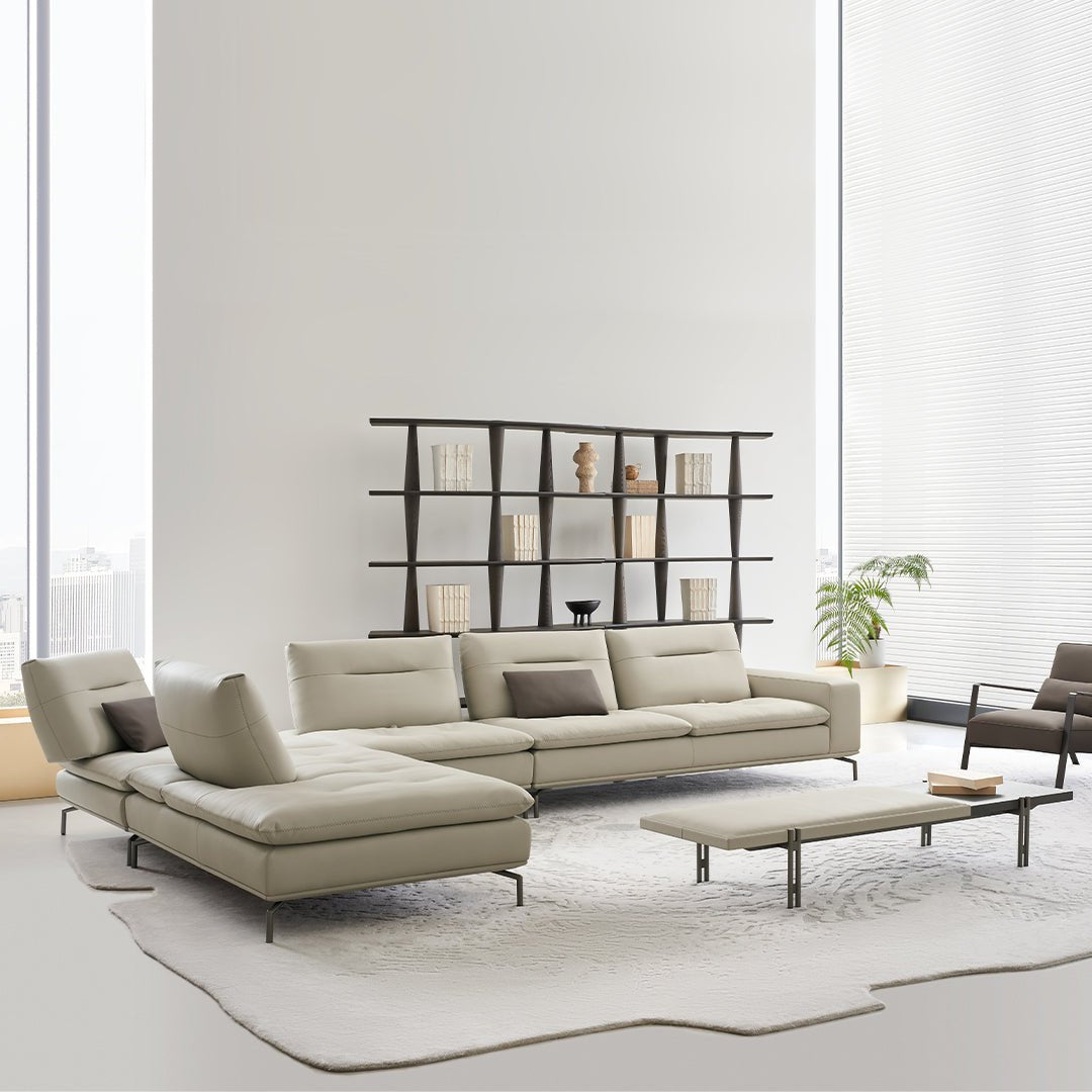 BEACON Nexus 2 Seater Right Arm Modular Sofa in neutral fabric, modern design with armrest, perfect for stylish living rooms.