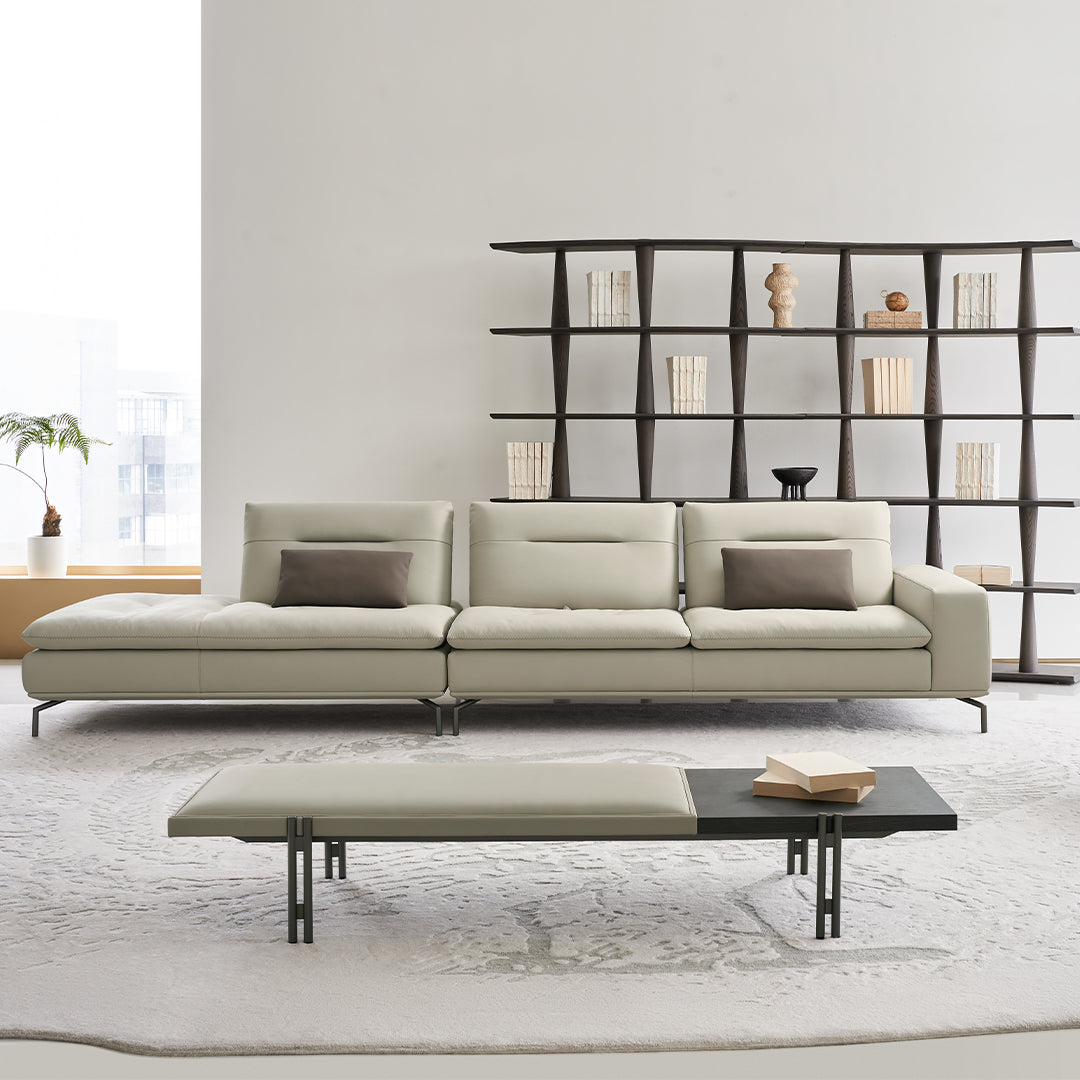 Nexus Bench AMF-JT293 by BEACON, a sturdy wooden bench with a sleek design for versatile seating.