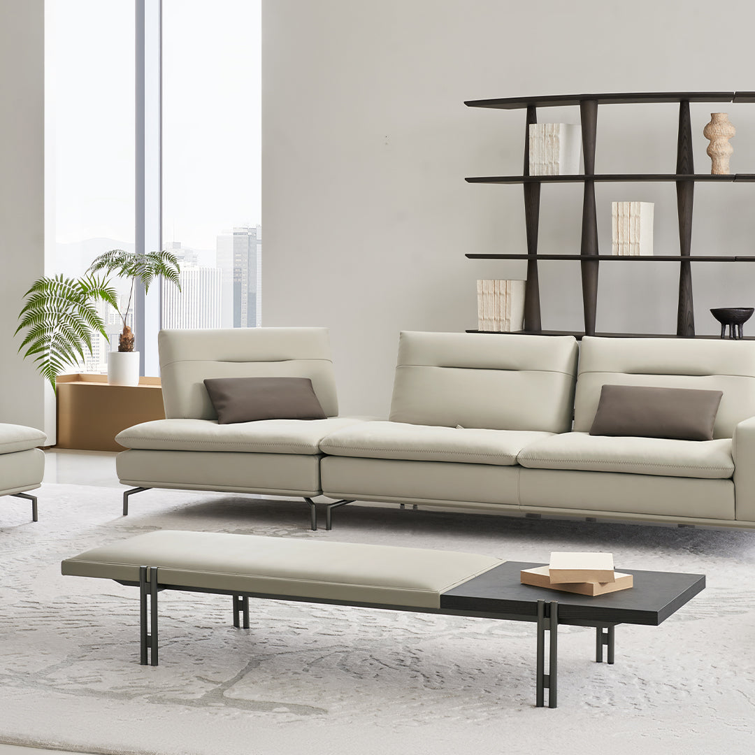 BEACON Nexus Bench AMF-JT293 made of sturdy wood, with a sleek rectangular design and smooth finish for versatile use.