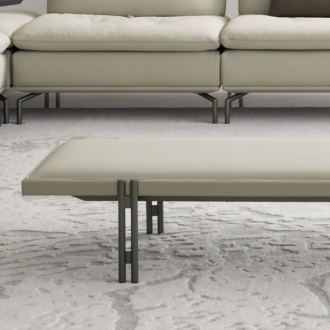 Nexus Bench AMF-JT293 by BEACON, a sturdy wooden bench with a sleek design, suitable for indoor or outdoor seating.