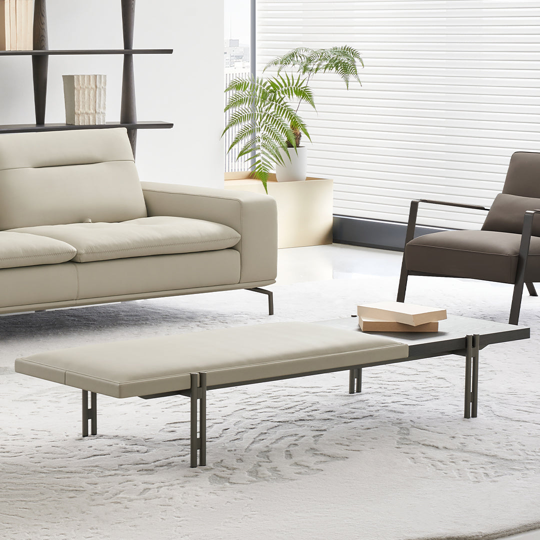 Nexus Bench AMF-JT293 by BEACON, a sturdy wooden bench with a sleek design, ideal for entryways or living spaces.