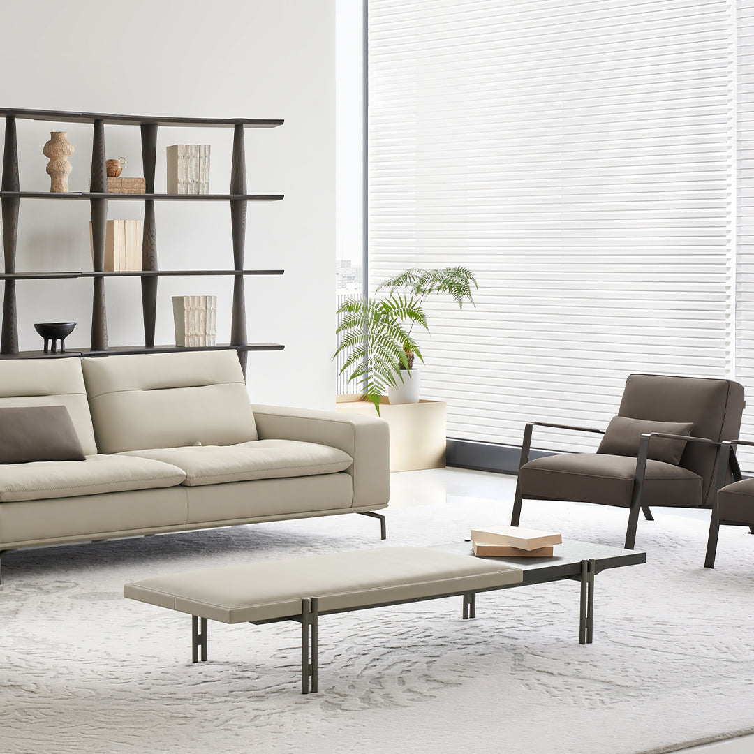 BEACON Nexus Bench AMF-JT293 made of sturdy wood and metal, designed for versatile seating and workspace use