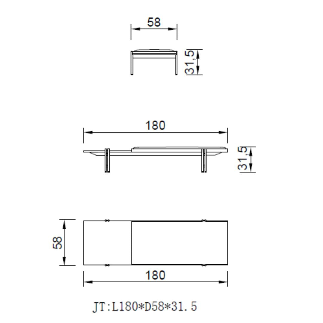 BEACON Nexus Bench AMF-JT293, sturdy wooden bench with metal legs, ideal for seating and interior decor.