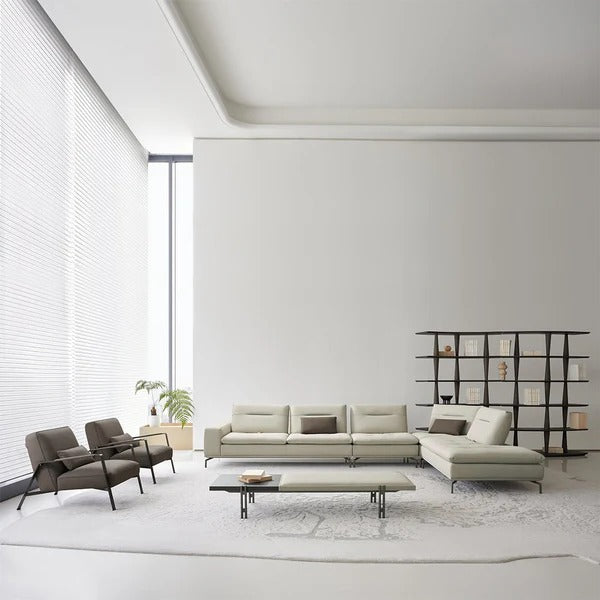 BEACON Nexus Corner 7 Seater Sofa with plush cushions and modern design, perfect for spacious living rooms.