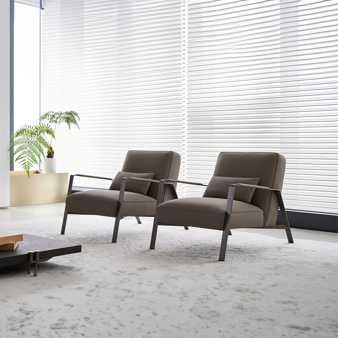 BEACON Nexus Lounge Chair AMF-DY218, modern armchair with sleek design, plush upholstery, and stylish metal legs.