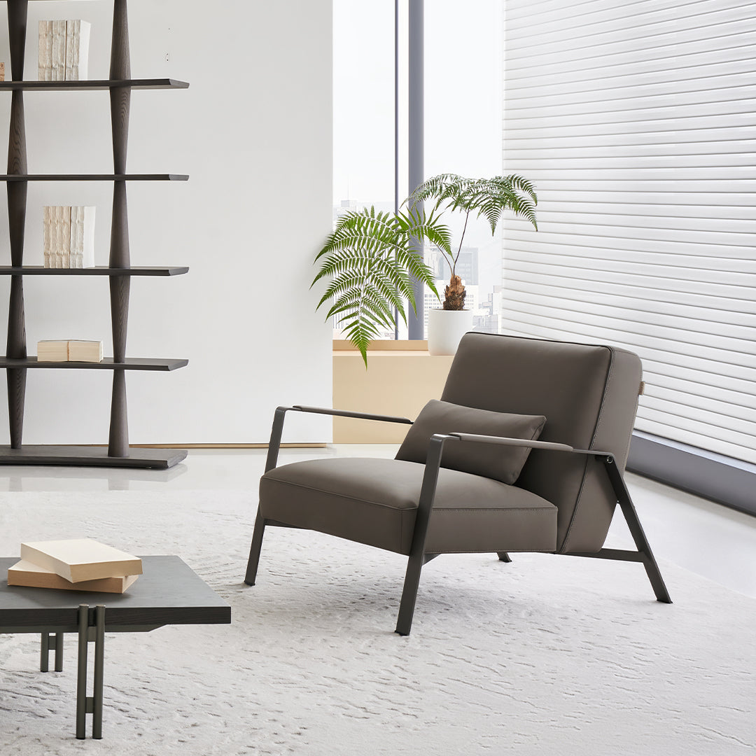 BEACON Nexus Lounge Chair AMF-DY218 armchair with sleek design and cushioned seating, ideal for modern living spaces.