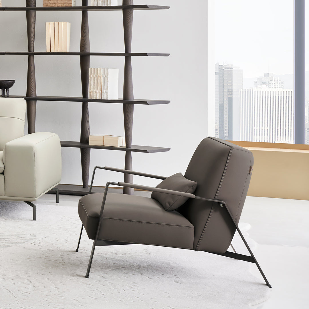 BEACON Nexus Lounge Chair AMF-DY218 armchair with plush upholstery and modern design, shown in a stylish living room setting.
