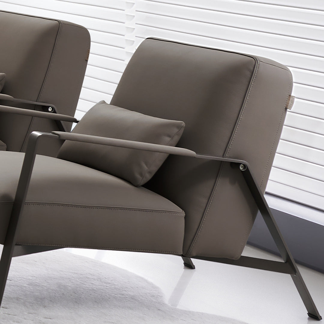 BEACON Nexus Lounge Chair AMF-DY218 armchair with modern design, plush cushioning, and sleek wooden legs.