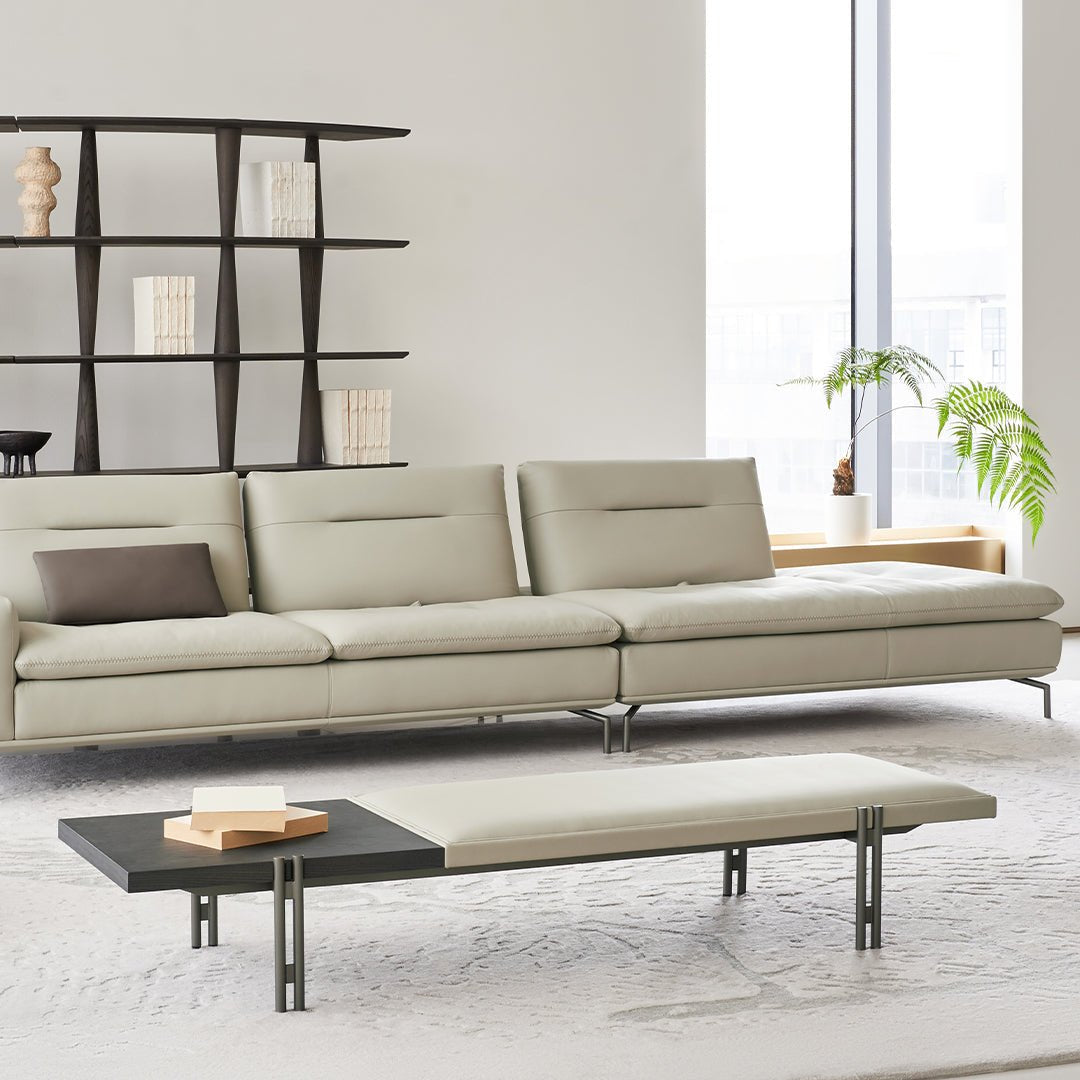 Nexus modular sofa by BEACON, right relaxed 2-seater without arm, modern fabric sofa for living room seating.