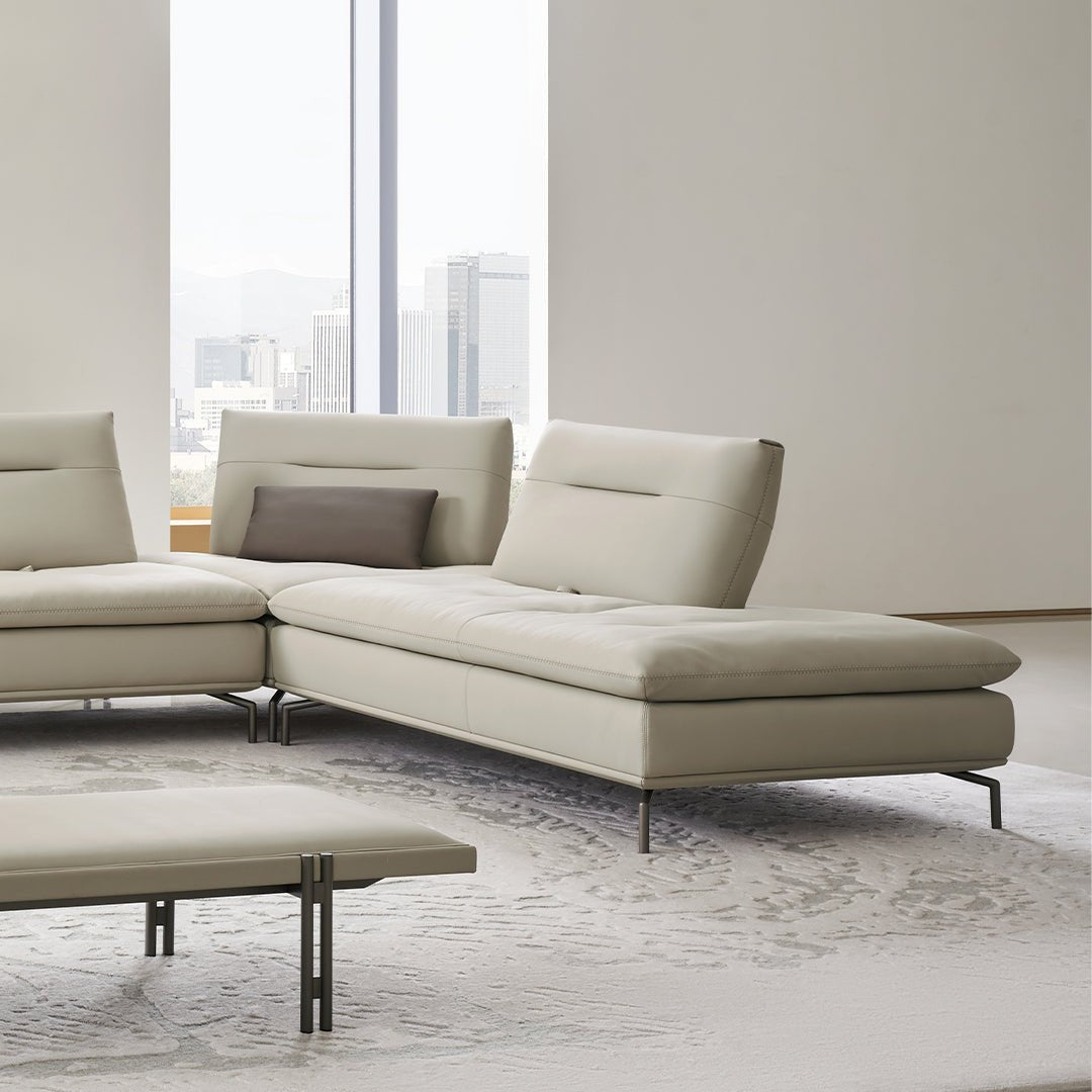 BEACON Nexus Modular Sofa with right relaxed 2-seater, without arm, modern fabric sofa for contemporary living spaces.