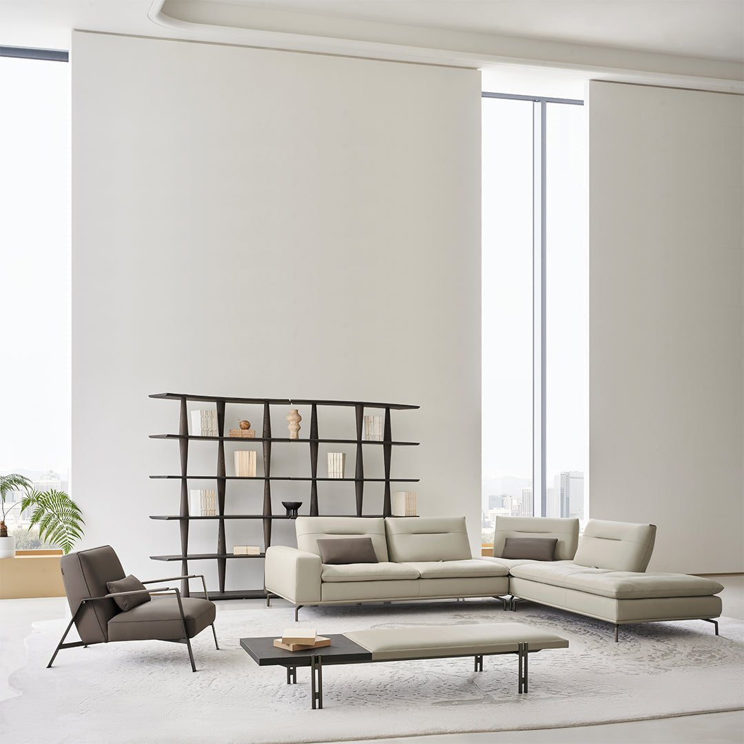 BEACON Nexus modular sofa with right relaxed 2-seater, without arm, modern fabric upholstery, ideal for contemporary living spaces.