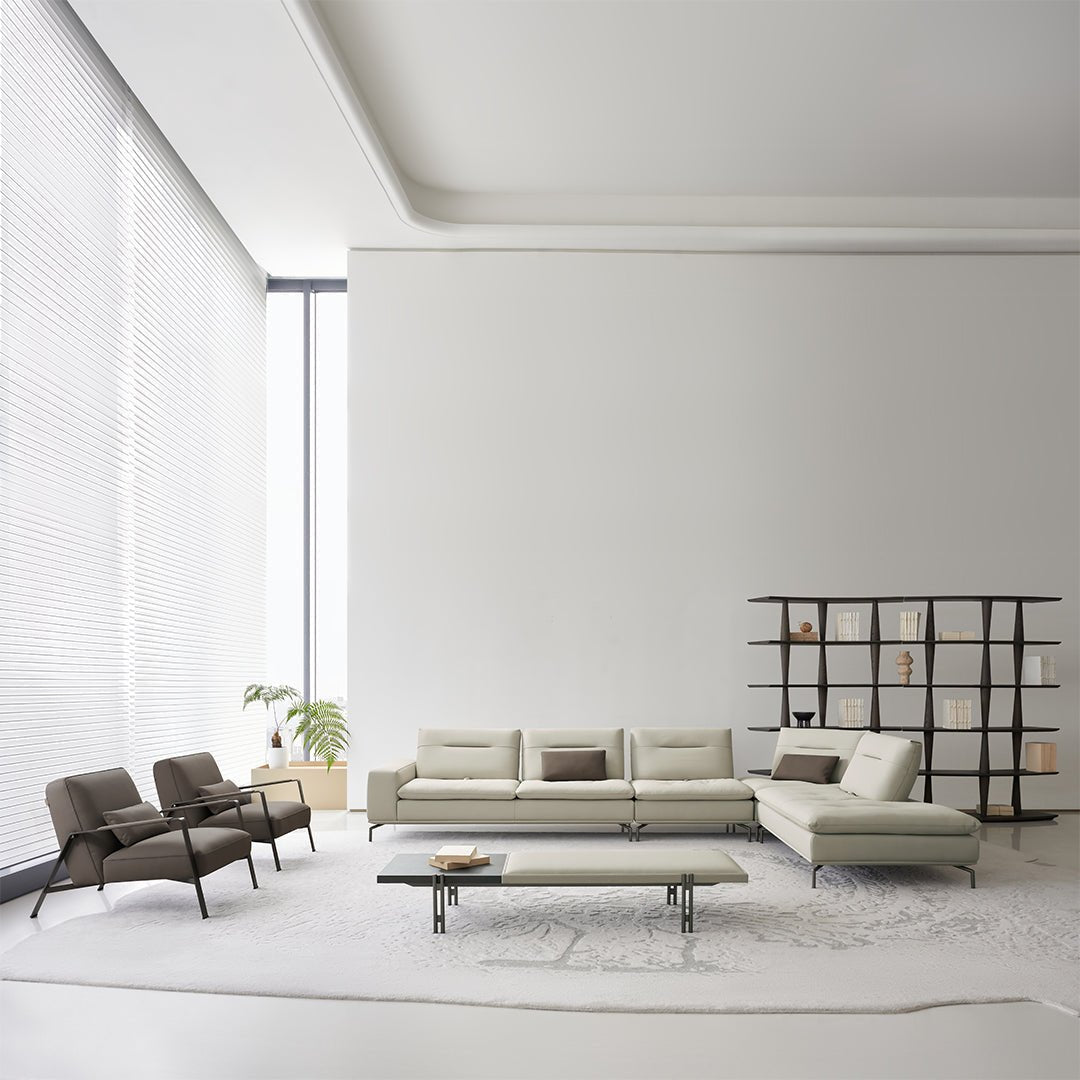 BEACON Nexus Modular Sofa with right relaxed 2-seater, without arm, modern design, comfortable living room furniture.