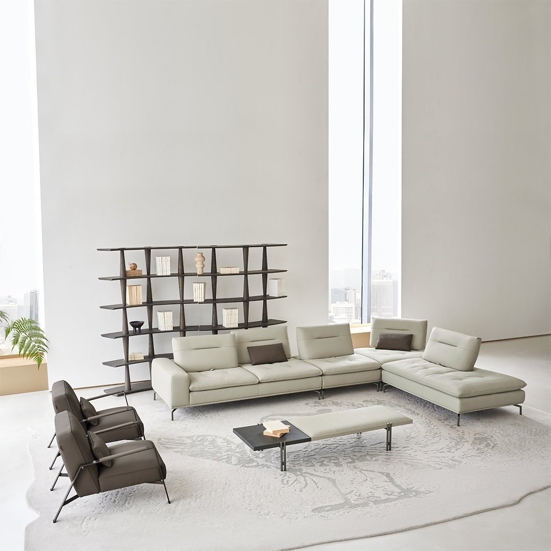 Nexus modular sofa by BEACON featuring a right relaxed 2-seater without arm, modern sofa with clean lines and plush cushions.