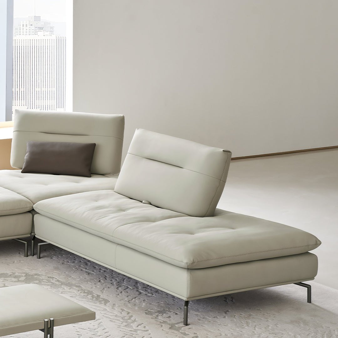 BEACON Nexus modular sofa with right relaxed 2-seater, without arm, modern fabric upholstery, suitable for contemporary living rooms.