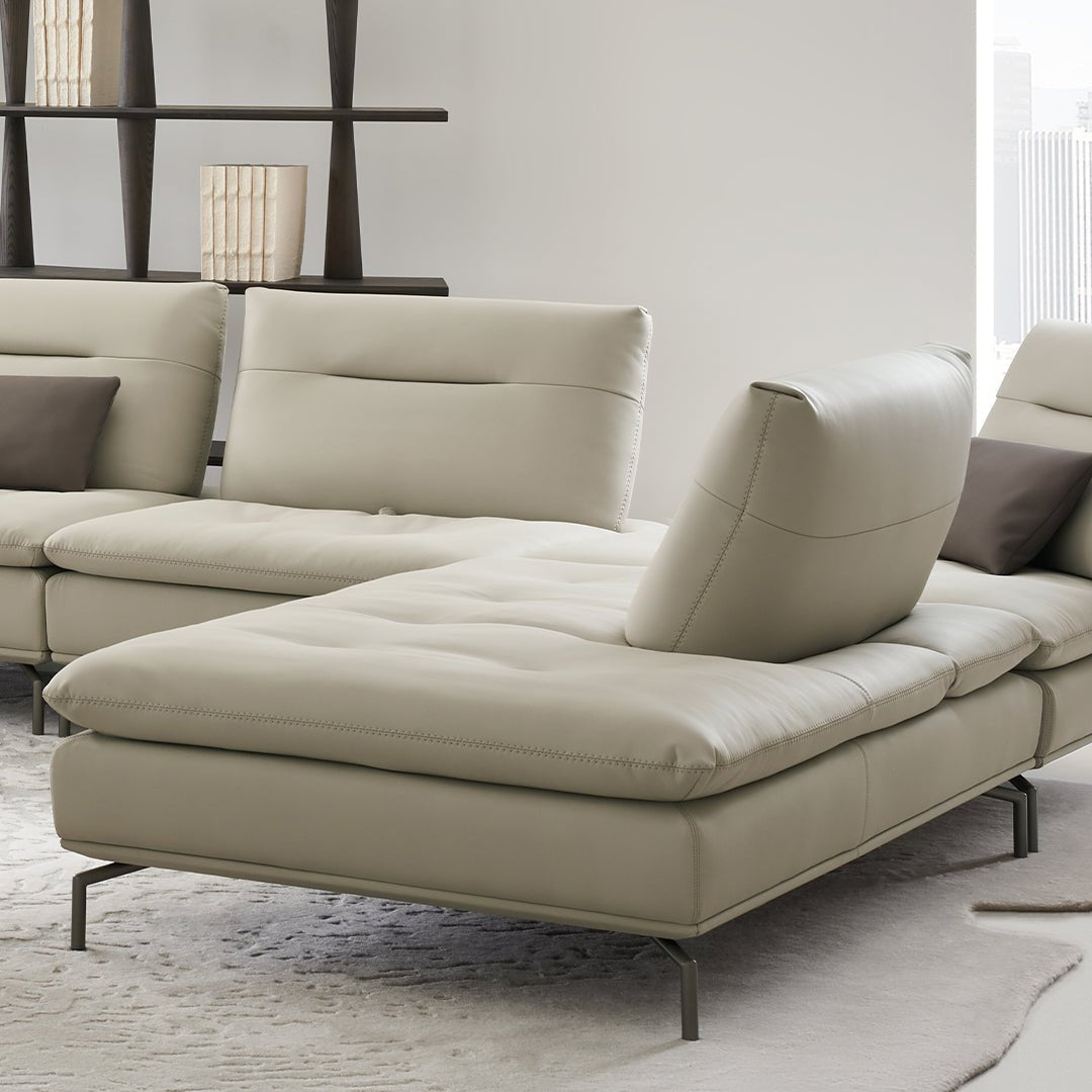 BEACON Nexus Modular Sofa with right relaxed 2-seater, without arm, modern fabric sofa for stylish living rooms.