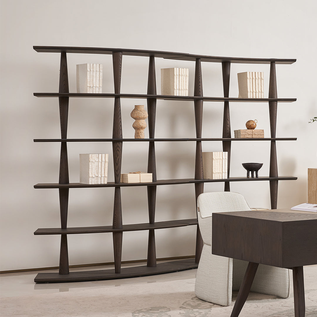 Nexus Ash Wood Shelf in Italian Grey by BEACON, showcasing a sleek, modern design with smooth finish and sturdy construction.